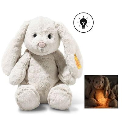 Steiff 081026 - Light at Night Hoppie Hase, Licht mit Timer, Plüsch, 28 cm