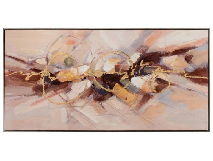 Bild Abstrakte Geometrie in Gold image LAND / Grösse: 140 x 70 cm