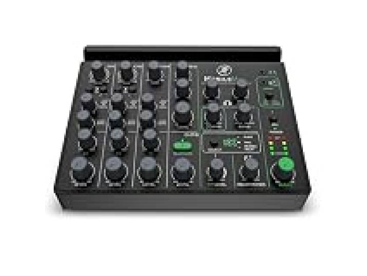 Mackie MobileMix - Mixeur 8 canaux alimentable par USB pour production audiovisuelle, sonorisation et streaming d'instruments, de microphones et de Bluetooth®