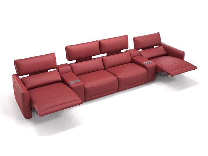 Leder Kinosofa 4-Sitzer GALA Kinocouch