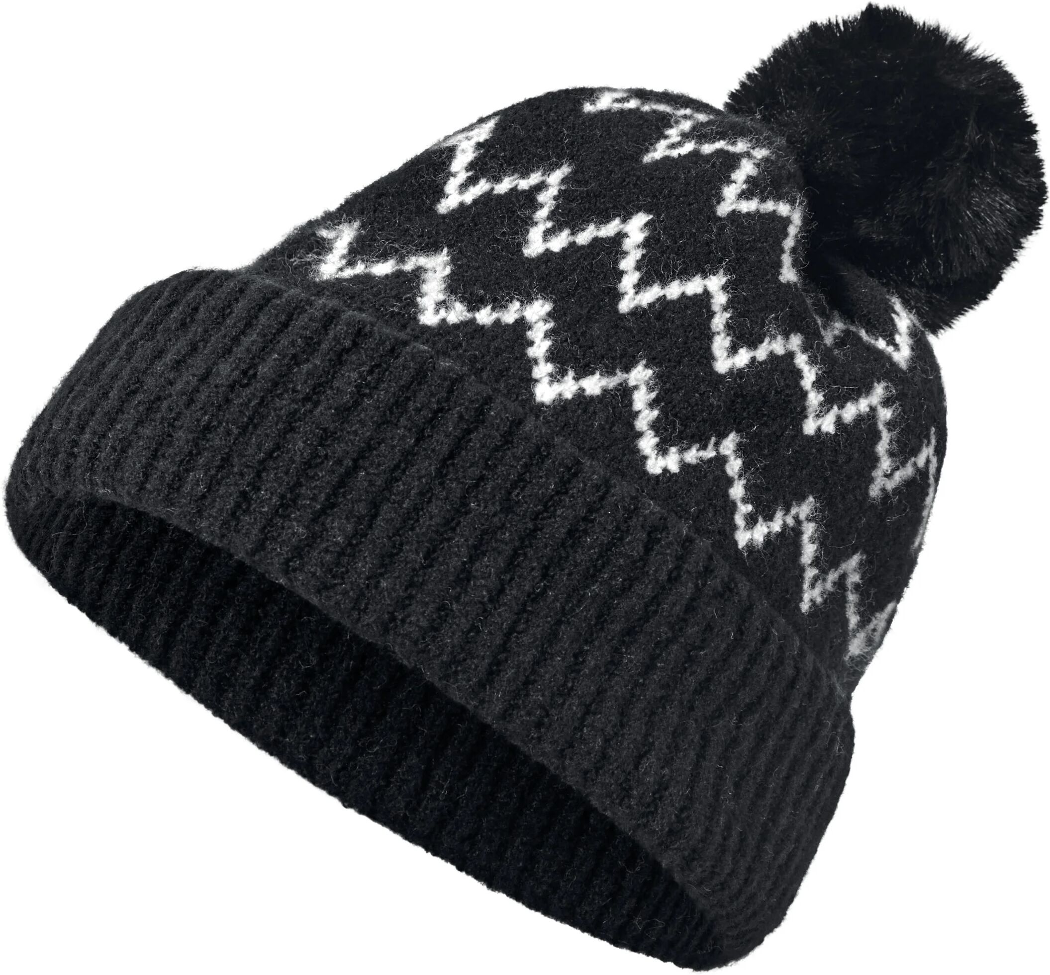 Tchibo - Strickmütze mit Bommel - schwarz