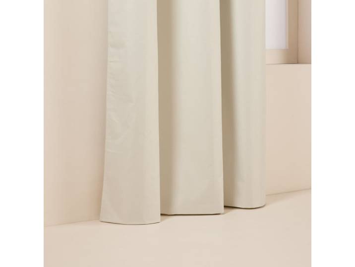 Doublure à galon fronceur occultante beige 140x350 cm
