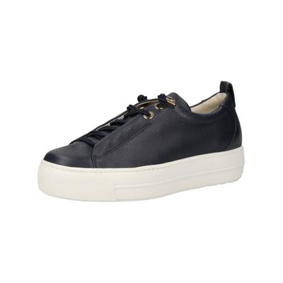 Sneaker PAUL GREEN "Paul Green Sneaker Glattleder", Damen, Gr. 42,5, blau, Glattleder, Schuhe Sneaker