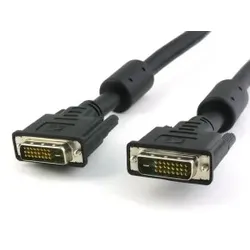 EFB ICOC-DVI-8130F DVI-D Dual-Link Anschlusskabel Stecker/Stecker mit Ferrit, schwarz, 3 m ICOCDVI8130F