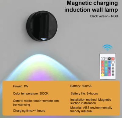 Inspire Picks Magnetic USB Rechargeable LED Wall Light Wireless Dimmable Reading Spotlight With Touch Control a