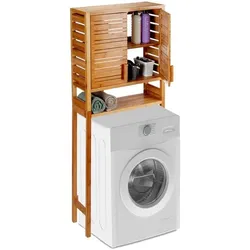 relaxdays Waschmaschinenschrank »Bambus« braun