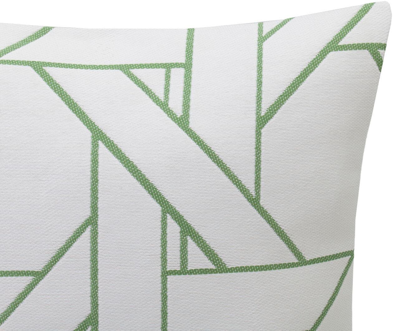 Dekokissen GÖZZE "Lombok" Gr. 2, grün (grün, weiß, gemustert), B:50cm L:50cm, Obermaterial: 60% Polypropylen, 40% Polyacryl, Dekokissen_Sitzkissen_Kissenhüllen, Dekokissen grün, weiß, gemustert B/L: 50cm x 50cm, 1 Stk.