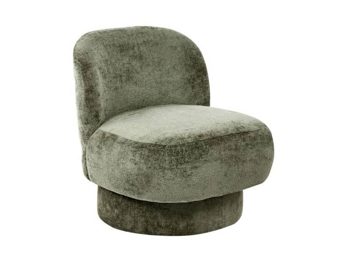 Fauteuil pivotant AYLO Tissu chenille Vert