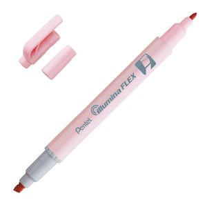 Pentel Textmarker illumina FLEX, Strichbreite 1 - 3,5 mm & 1 mm, pastellpink