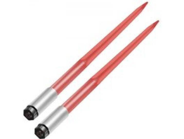 VEVOR Heusapf, 109,2 cm, 1366 kg Tragkraft, Ballenspieß, Schnellbefestigung, quadratische Heuballenspieß, 4,3 cm, rot beschichtete Ballengabeln, Heusapf mit Sechskantmutter und Hülse für Schaufeln, Traktoren, Lader