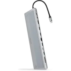 Nanocable USB-C 3.1 10.16.1012 Tragbare Dockingstation (Grau) (USB-C), Dockingstation + USB Hub, Grau