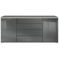 SIDEBOARD Faro Grau Hochglanz