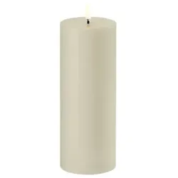 Uyuni LED Stumpenkerze 7,8x20cm oyster grey