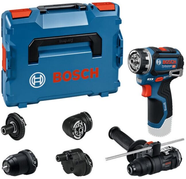 BOSCH Visseuse GSR 12V-32 FC, divers embouts, poignée supplémentaire, butée de profondeur, L-BOXX (06019N7102)