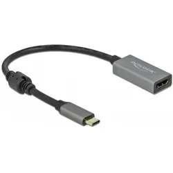 Delock Highspeed Videoschnittstellen-Converter (20 cm), Data + Video Adapter, Grau