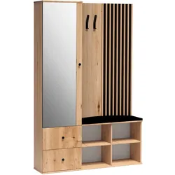 GARDEROBENSCHRANK ALMERIA 129/195/30 Modern Garderobenschrank Eiche Artisan