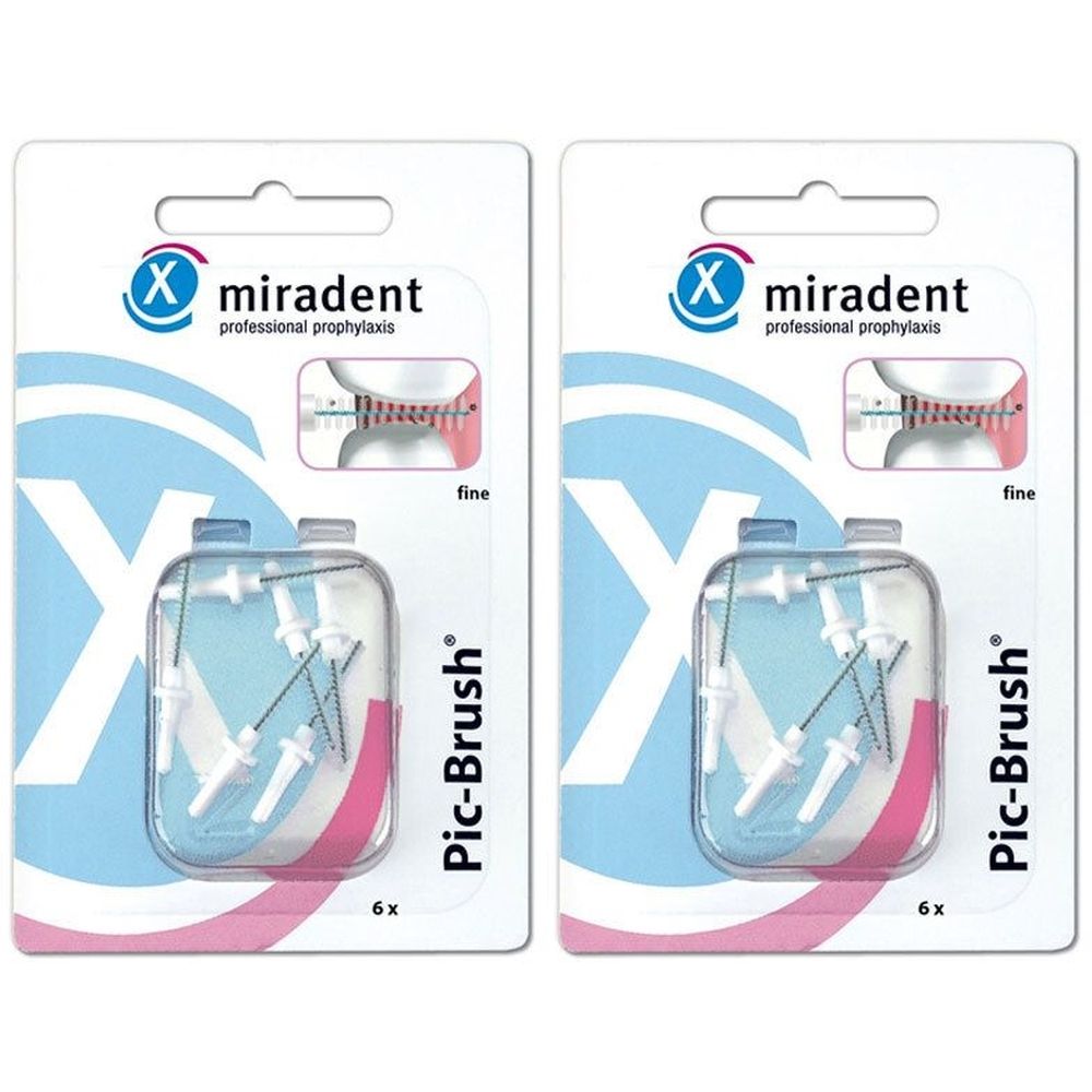 Miradent Picberb Fein Wei6 x2 2x6 St Zahnbürste