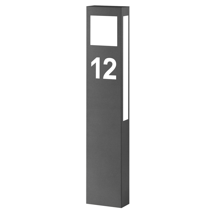 CMD LED-Pollerleuchte AQUA PAULO mit Hausnummer Anthrazit 66/HN 4260045646441