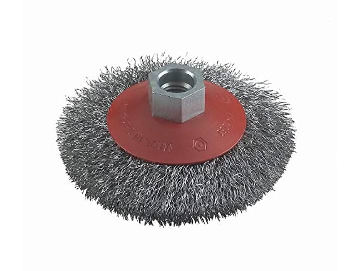 Bosch 1x Brosse conique à fils ondulés PRO Metal clean \, filetage M14 pour Acier\, Ø 100 mm Professional Accessoire Petite meuleuse angulaire