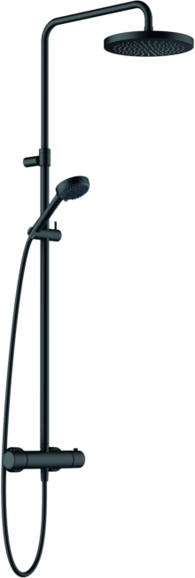 Kludi Logo Thermostat-Dual-Shower-System 6808239-00 drei Strahlarten, mattschwarz