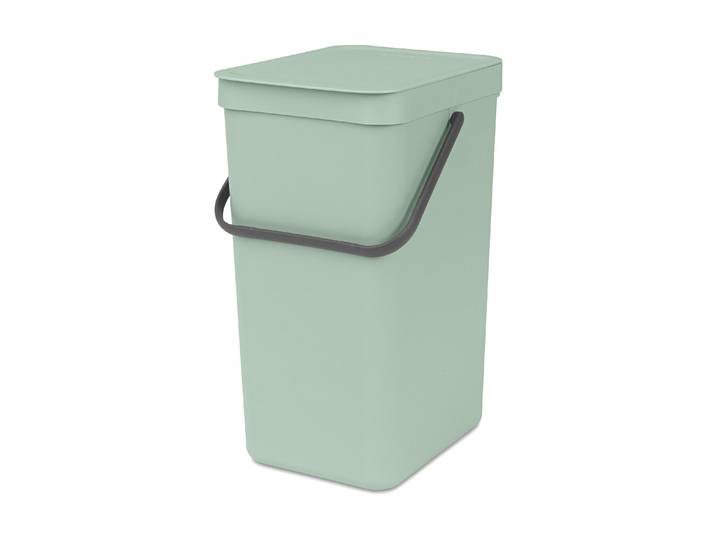Biomülleimer BRABANTIA Sort & Go , grün (hellgrün), B:22cm H:40,1cm T:27,9cm, Kunststoff, Mülleimer, Biomülleimer