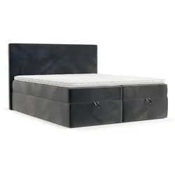 BOXBETT Velma 180/200 cm Anthrazit im Paros Stoff