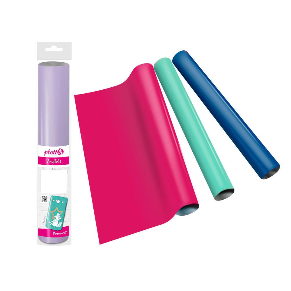 plottiX Permanent Vinylfolie Silber (31,5 cm x 1 m) PL0502029