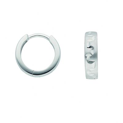 Paar Creolen ADELIA´S "Creolen Ohrringe 333 Weißgold ( 8K )", silber, Ohrringe, Damen, Damen, Gold, Goldohrringe