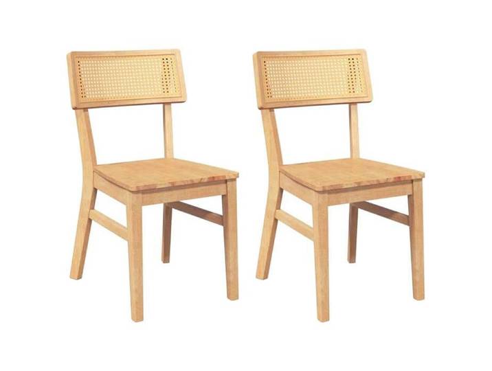 SOLO Chaises de Cuisine et Salon - 2 pcs - Fauteuil salon - bois massif caoutchouc LL1850