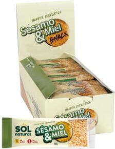 Sol Natural BARRAS DE SÉSAMO E MEL 24 Barras de 50g