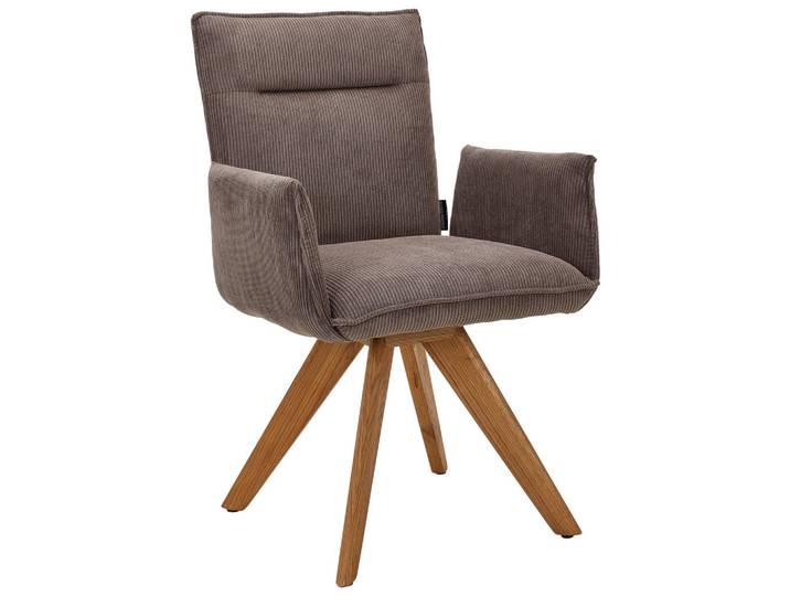 Armlehnstuhl, Taupe, 59x87x62 cm, Holz, Massiv, Esszimmer, Johann-Jakob