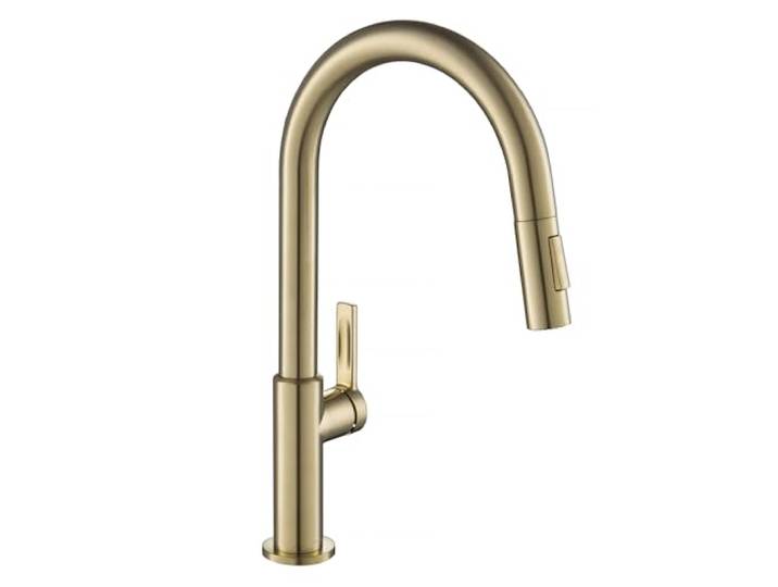 Kraus KPF-2820SFACB Oletto Einhebel-Küchenarmatur, 17 Zoll, Antik Champagner Bronze