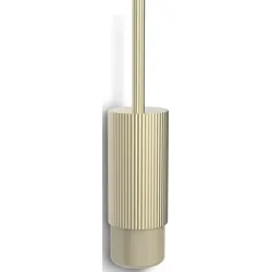 Of Line Toilettenbürste goldfarben für die Wand mit sandfarbenem Sockel