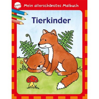 Mein allerschönstes Malbuch - Tierkinder, Taschenbuch von Brigitta Nicolas, Arena, 978-3-401-09844-9