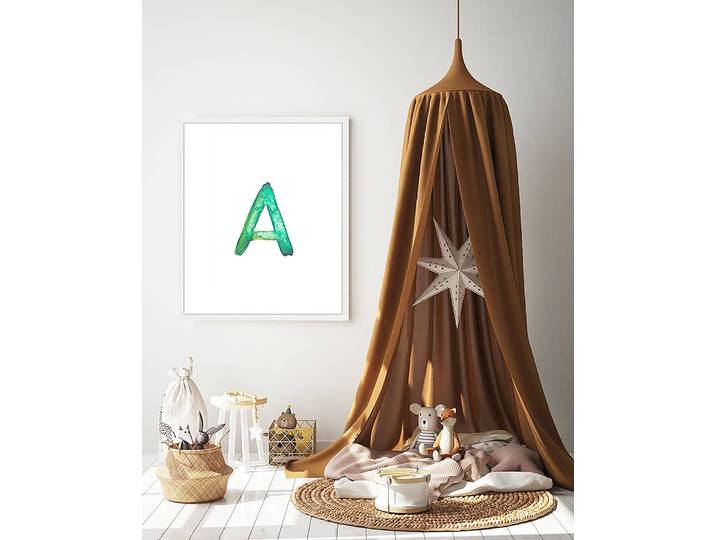 Tableau déco Letter A 53 x 63cm Multicolore