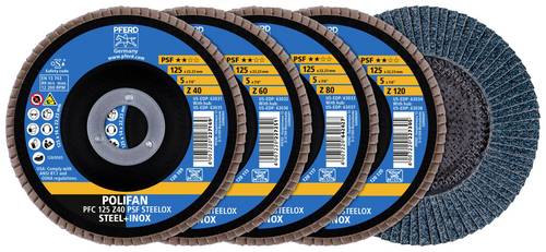 PFERD TOOLS 69198300 Fächerschleifscheibe Durchmesser 125mm 1 Set