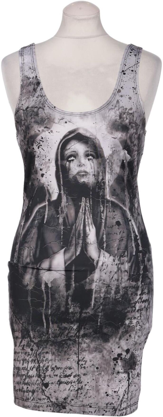 Affliction Damen Kleid, Grau, Gr. M, Elasthan / Synthetik - Second Hand