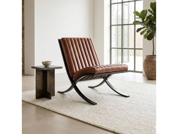 Fauteuil en cuir Cuba