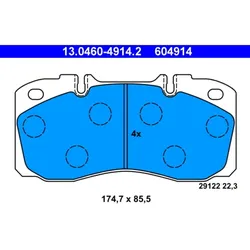 ATE 13.0460-4914.2 Bremsbelagsatz, Scheibenbremse