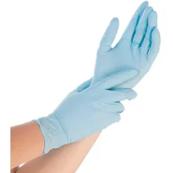 HYGONORM Nitril-Handschuh SAFE FIT, M, blau, puderfrei 200