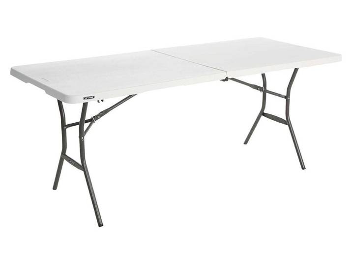 Lifetime Kunststoff Klapptisch Camping Weiß 183x76x74 cm
