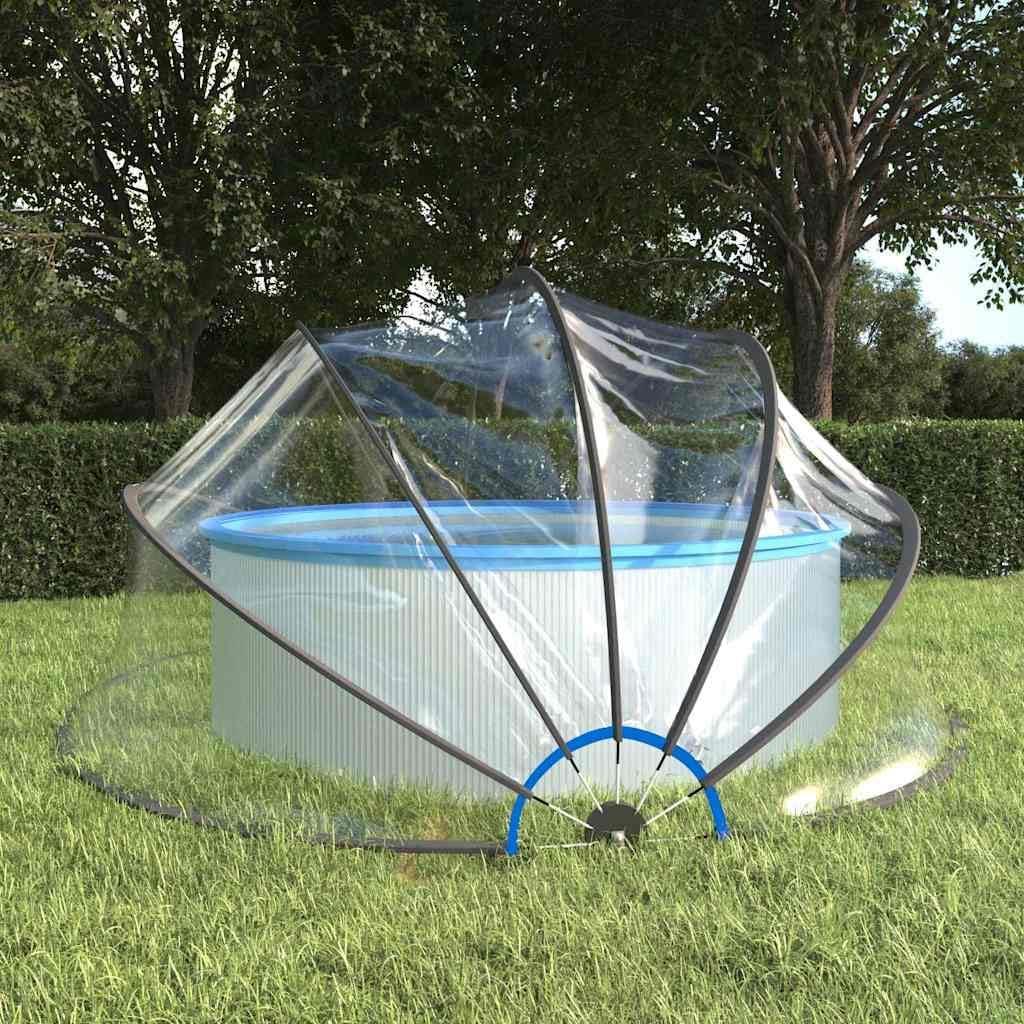 Poolkuppel 500x250 cm für Aufstellpools mit Sonnenschutz und reduzierter Verschmutzung