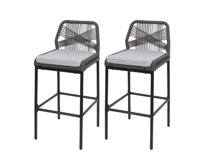 Jamb Barhocker Anthrazit, Hellgrau, Metall, 45x101x52 cm, Esszimmer, Barmöbel, Barhocker