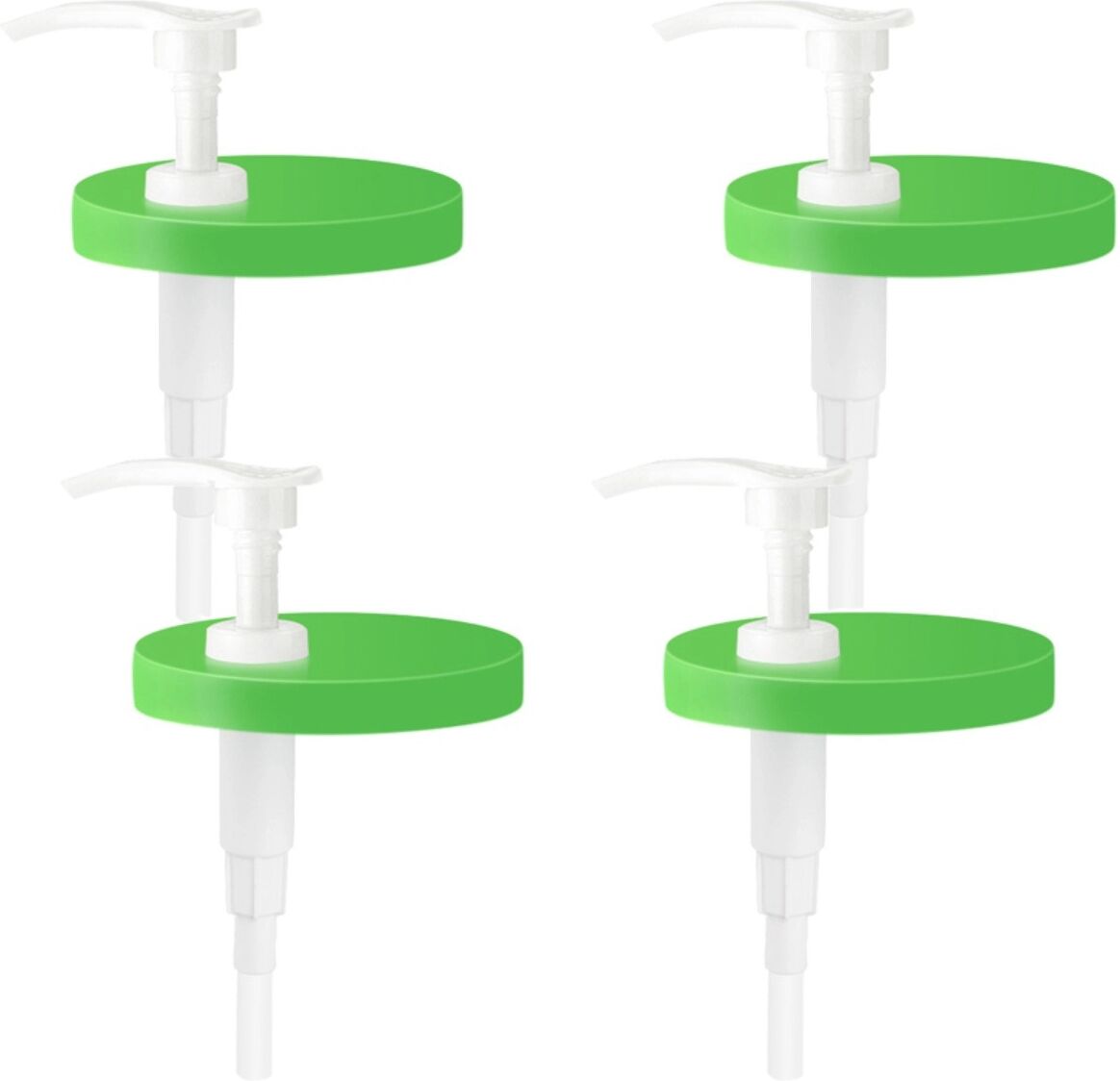 INF 4er-Set Presspumpenköpfe für 453g Behälter – Weithals-PP-Ersatzpumpen, 92-Gewinde, Weiß