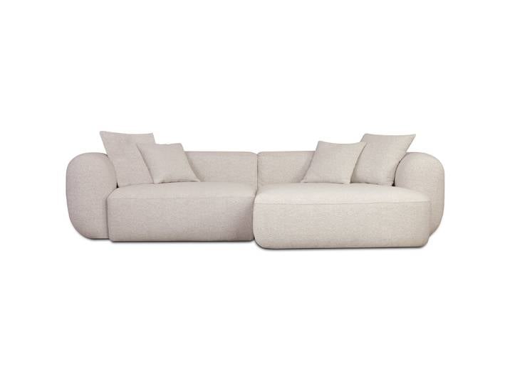 Modulares Ecksofa Baomi, L-förmig, rechtsseitig, hellbeige