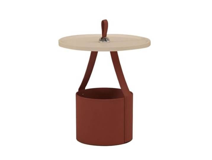 Couchtisch im Landhausstil Tragbarer Mini-Sofa-Beistelltisch mit Griff(Red)