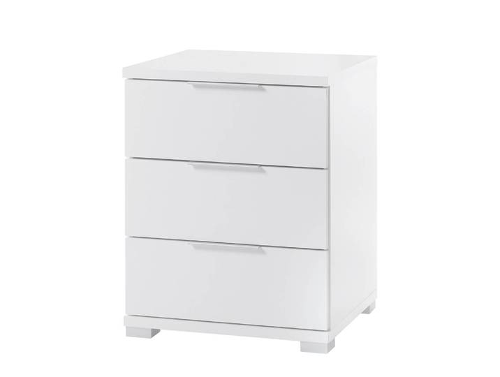 Table de chevet Sintang 46 x 61 x 42cm Blanc/Blanc