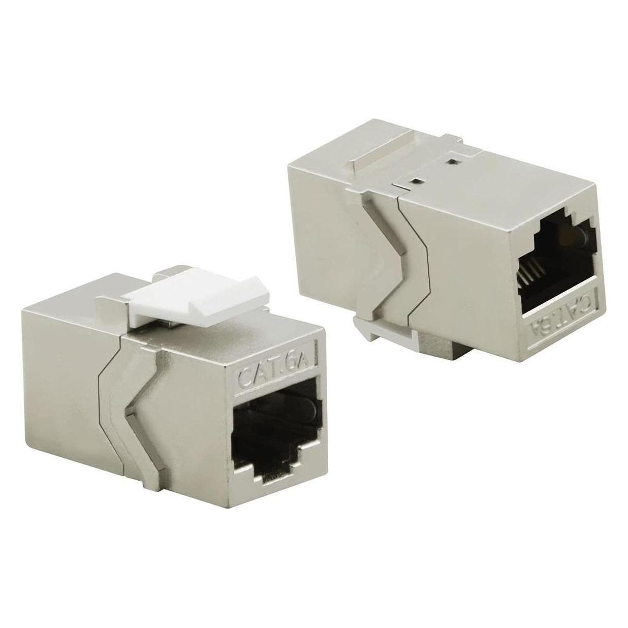 Helos Keystone-Modul Cat 6A, STP RJ45, 500 MHz, geschirmt, werkzeuglos (Keystone Modul) (304268)