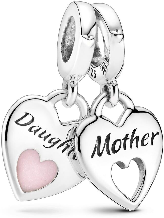 Charm Pandora Pendant Double Cœurs Separables Femme