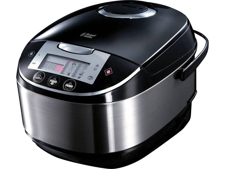 RUSSELL HOBBS Multikocher 21850-56 , schwarz (edelstahl, schwarz), B:28,5cm H:25,5cm T:38,8cm, Küchenmaschinen, 11-in-1, 5 Liter, digitales Display, Anti-Kondensations-Deckel, Multikocher